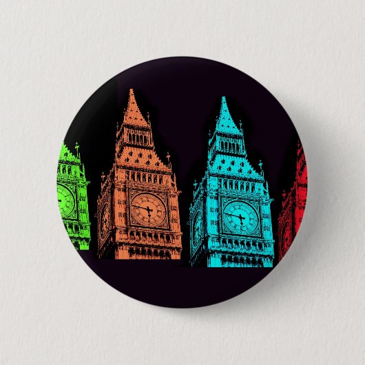 Big Ben-Collage Button (Vorderseite)
