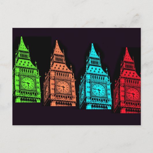 Big Ben Collage Postkarte (Vorderseite)