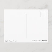 Big Ben durch den Nebel Postkarte (Rückseite)