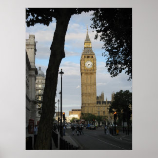 Big Ben durch einen Baum Poster