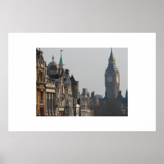 Big Ben flüchtige Blicke über der Skyline Poster (Vorne)
