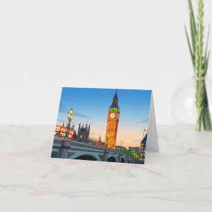 Big Ben Grußkarte mit Blick auf Westminster Karte