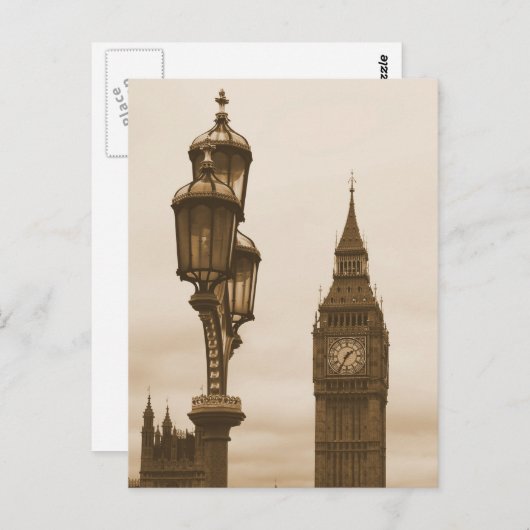 Big Ben im Hintergrund - Postkarte (Vorne/Hinten)