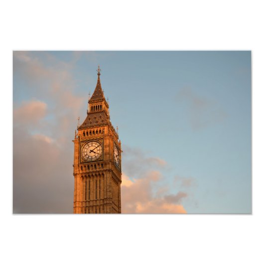 Big Ben im Londoner Foto drucken (Vorne)