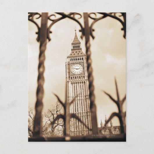 Big Ben im Parlament, London Postkarte (Vorderseite)
