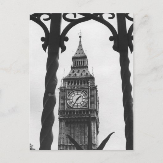 Big Ben in Black & White Postkarte (Vorderseite)