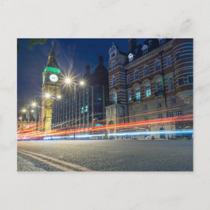 Big Ben in der Nacht   London, England Postkarte