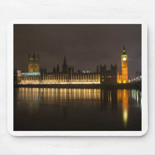 Big ben in der Nacht Mousepad (Vorne)