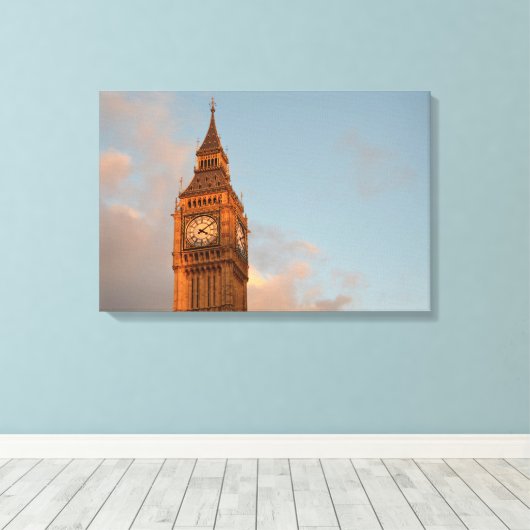 Big Ben in London als Leinwand (Insitu (Holzboden))