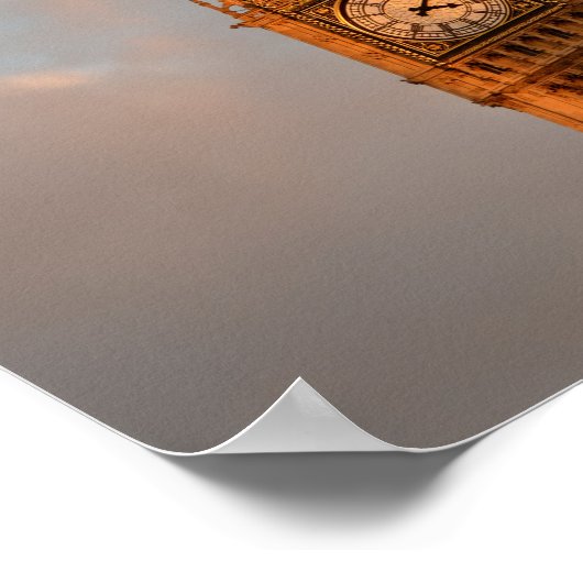 Big Ben in London als Plakatdruck Poster (Ecke)