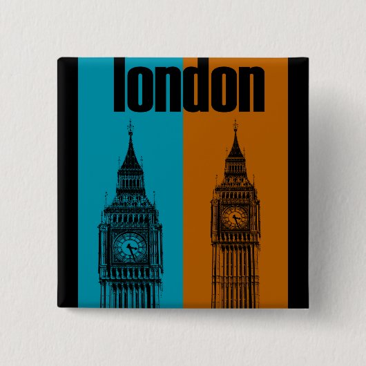 Big Ben in London Button (Vorderseite)