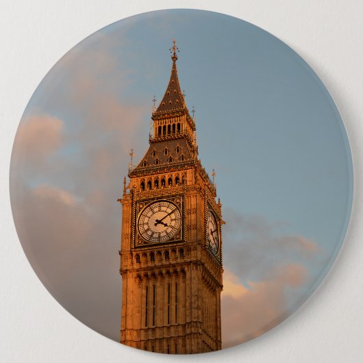 Big Ben in London-Knopf Button (Vorderseite)