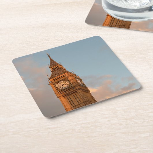 Big Ben in London-Untersetzer Rechteckiger Pappuntersetzer (angewinkelt)