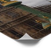 Big Ben - Lampposts - London Poster (Ecke)