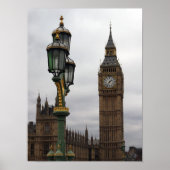 Big Ben - Lampposts - London Poster (Vorne)