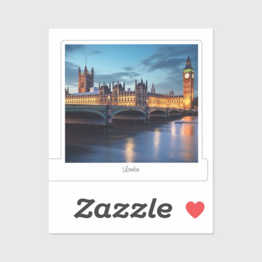 Big Ben, London. Aufkleber (Blatt)