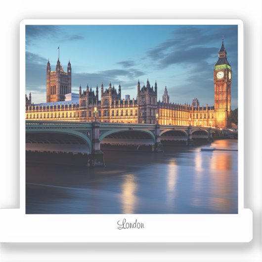 Big Ben, London. Aufkleber (Vorderseite)