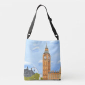 Big Ben London Cross-Body-Bag Tragetaschen Mit Langen Trägern (Rückseite)