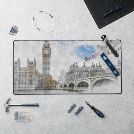 Big Ben London Desk Mat - UK Sehenswürdigkeit Mous Schreibtischunterlage (Arbeitsplatz)