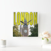 Big Ben London England Quadratische Wanduhr (Zuhause)