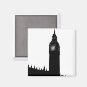 Big Ben London England Silhouette Magnet (Vorderseite/Rückseite)