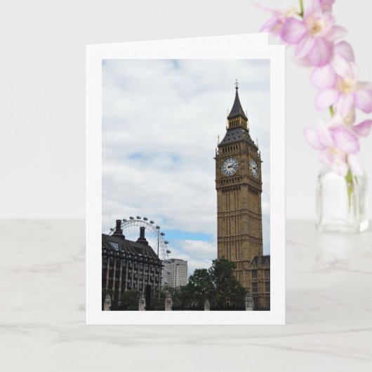 Big Ben & London Eye, England Karte (Orchidee)