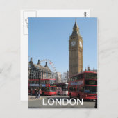 Big Ben London Eye Westminster UK Postkarte (Vorne/Hinten)