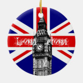 Big Ben London Flag Ornament (Hinten)