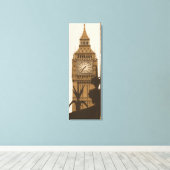 Big Ben - London - Galerie Wrapped Canvas Leinwanddruck (Insitu (Holzboden))