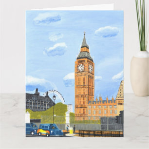 Big Ben London gefaltete Grußkarte Karte