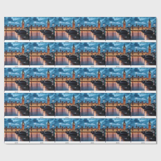 Big Ben, London. Geschenkpapier (Flach)