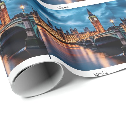 Big Ben, London. Geschenkpapier (Rolleneckpunkt)