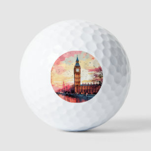Big Ben, London. Golfball