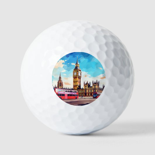 Big Ben, London. Golfball (Vorderseite)