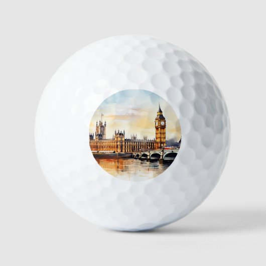 Big Ben, London. Golfball (Vorderseite)