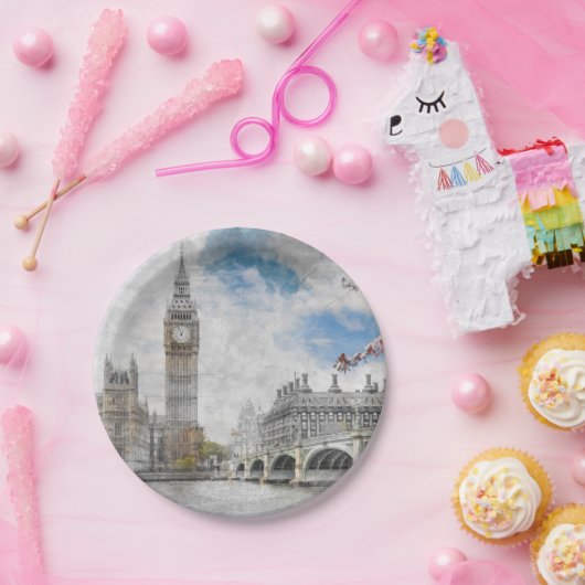 Big Ben, London, Großbritannien Pappteller (Party)