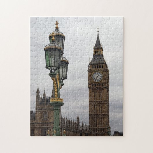 Big Ben - London - Lampen-Posten - Puzzlespiel Puzzle (Vertikal)