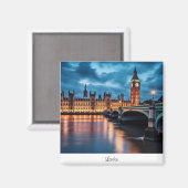 Big Ben, London. Magnet (Vorderseite/Rückseite)