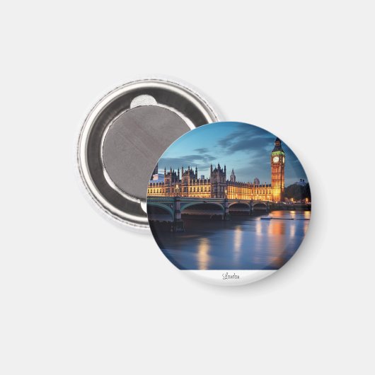 Big Ben, London. Magnet (Vorderseite/Rückseite)