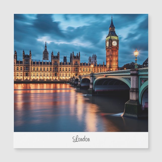 Big Ben, London. Magnetkarte (Vorderseite)