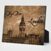 Big Ben, London-Plakette Fotoplatte (Seite)