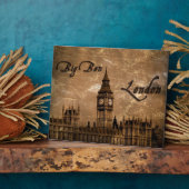 Big Ben, London-Plakette Fotoplatte (Seite)