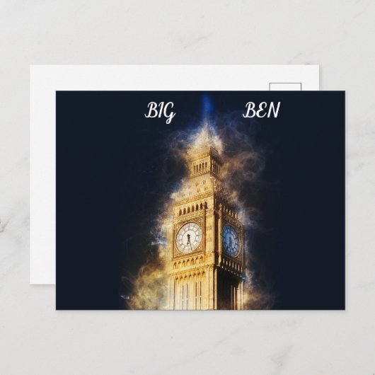 Big Ben London Postkarte (Vorne/Hinten)