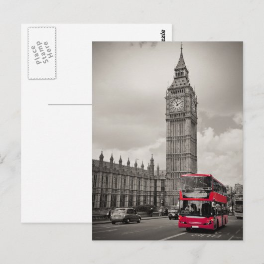 Big Ben London Postkarte (Vorne/Hinten)