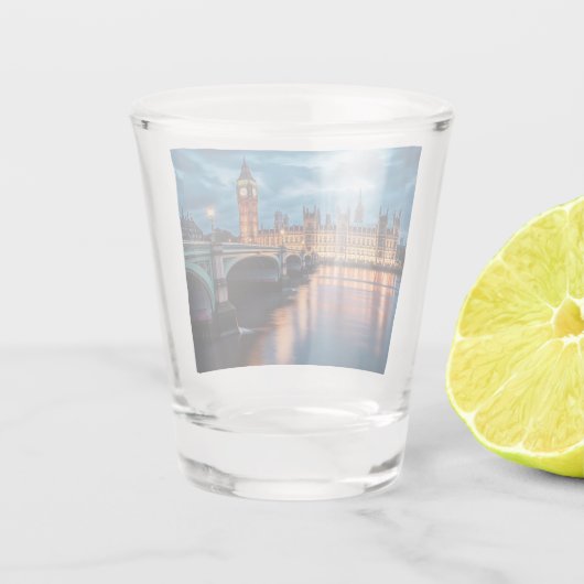 Big Ben, London. Schnapsglas (Rückseite)