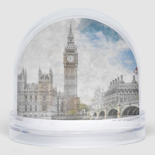 Big Ben London Snow Globe | UK Travel Souvenir Schneekugeln (Vorderseite)