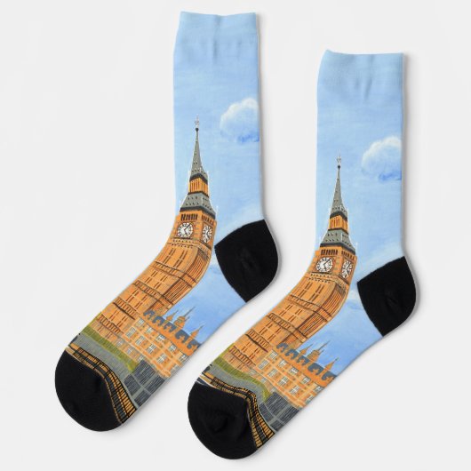 Big Ben London Socken (Linkes Detail)