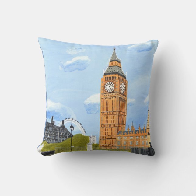 Big Ben London Throw Pillow Kissen (Vorderseite)