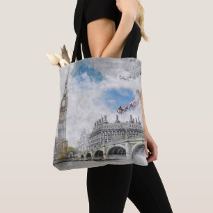 Big Ben London-Tragetasche – Vintage-Reise nach Gr Tasche