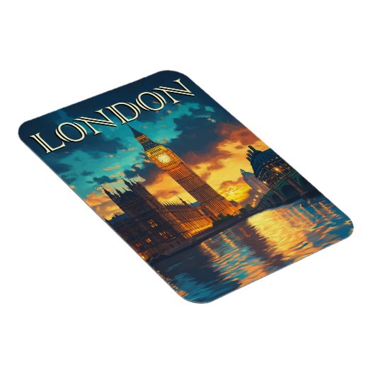 Big Ben, London Travel Magnet (Rechte Seite)